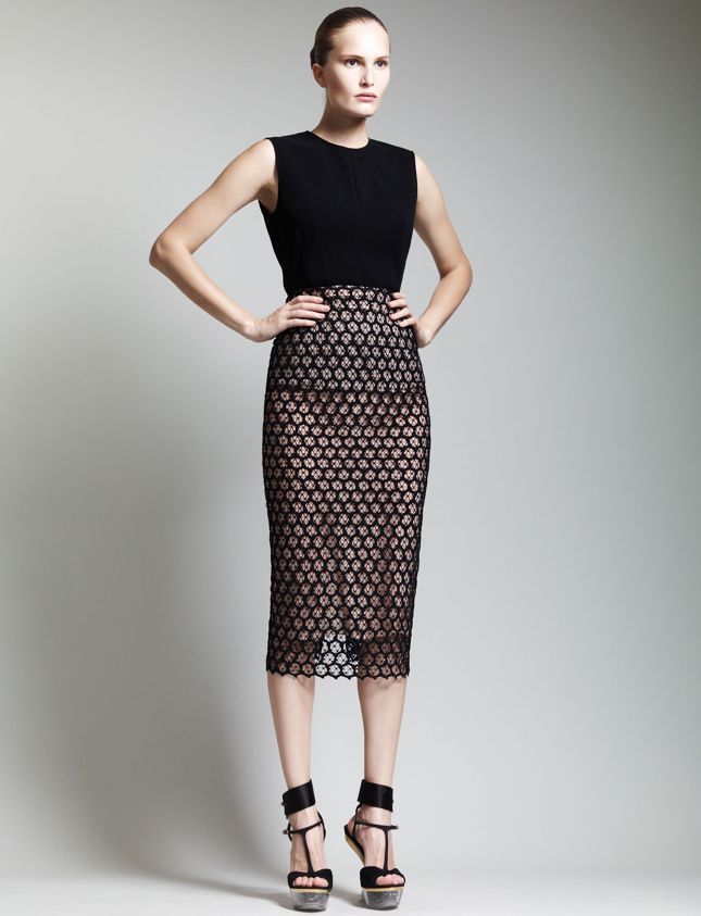 alexander mcqueen pencil skirt