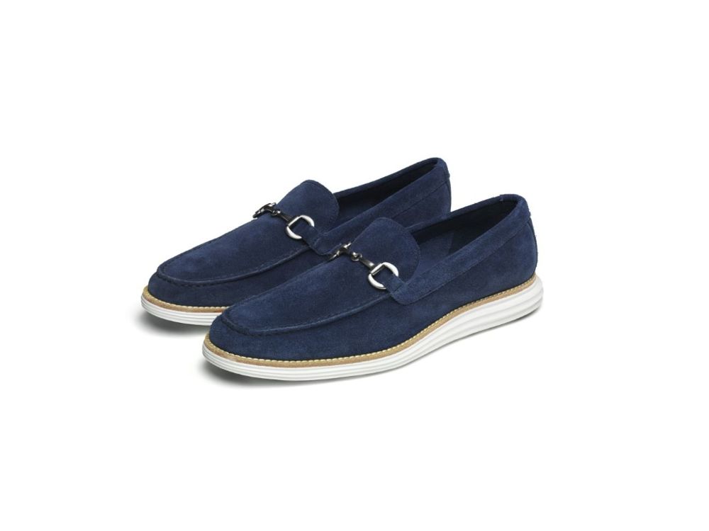 cole haan lunargrand blue suede
