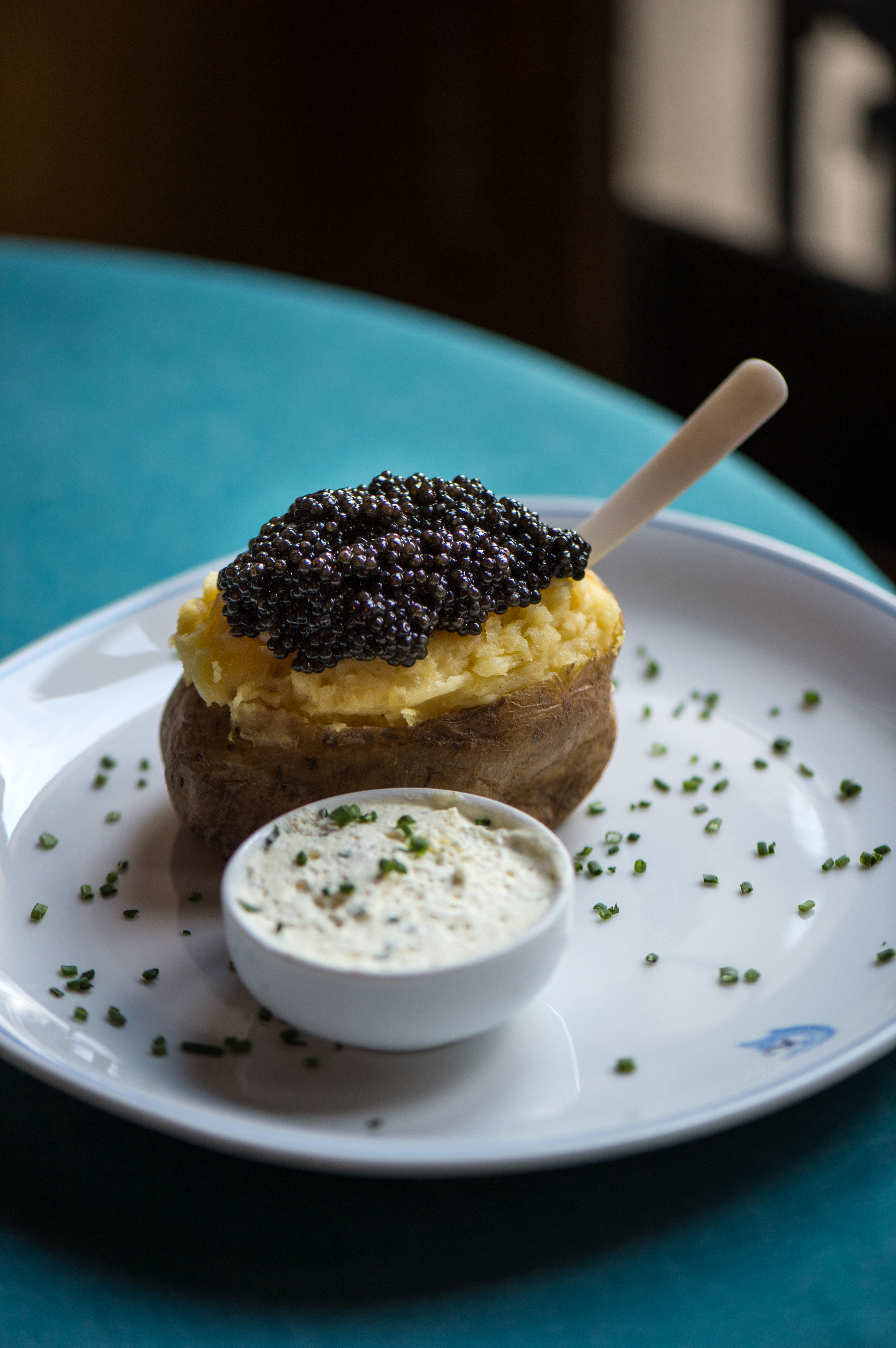 Special Baked Potatoes With Caviar And Lox