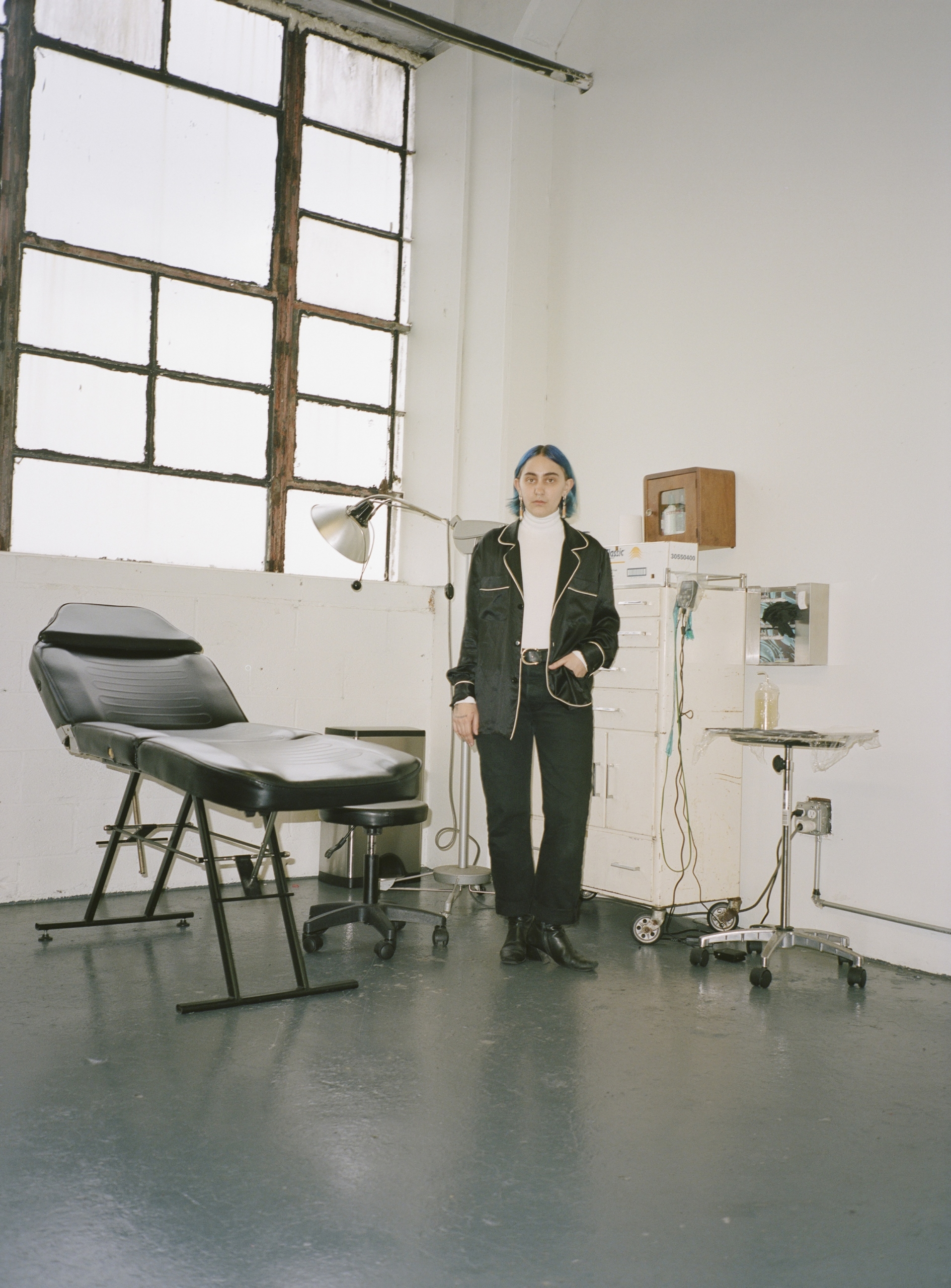 Mars Hobrecker near his work station in his studio