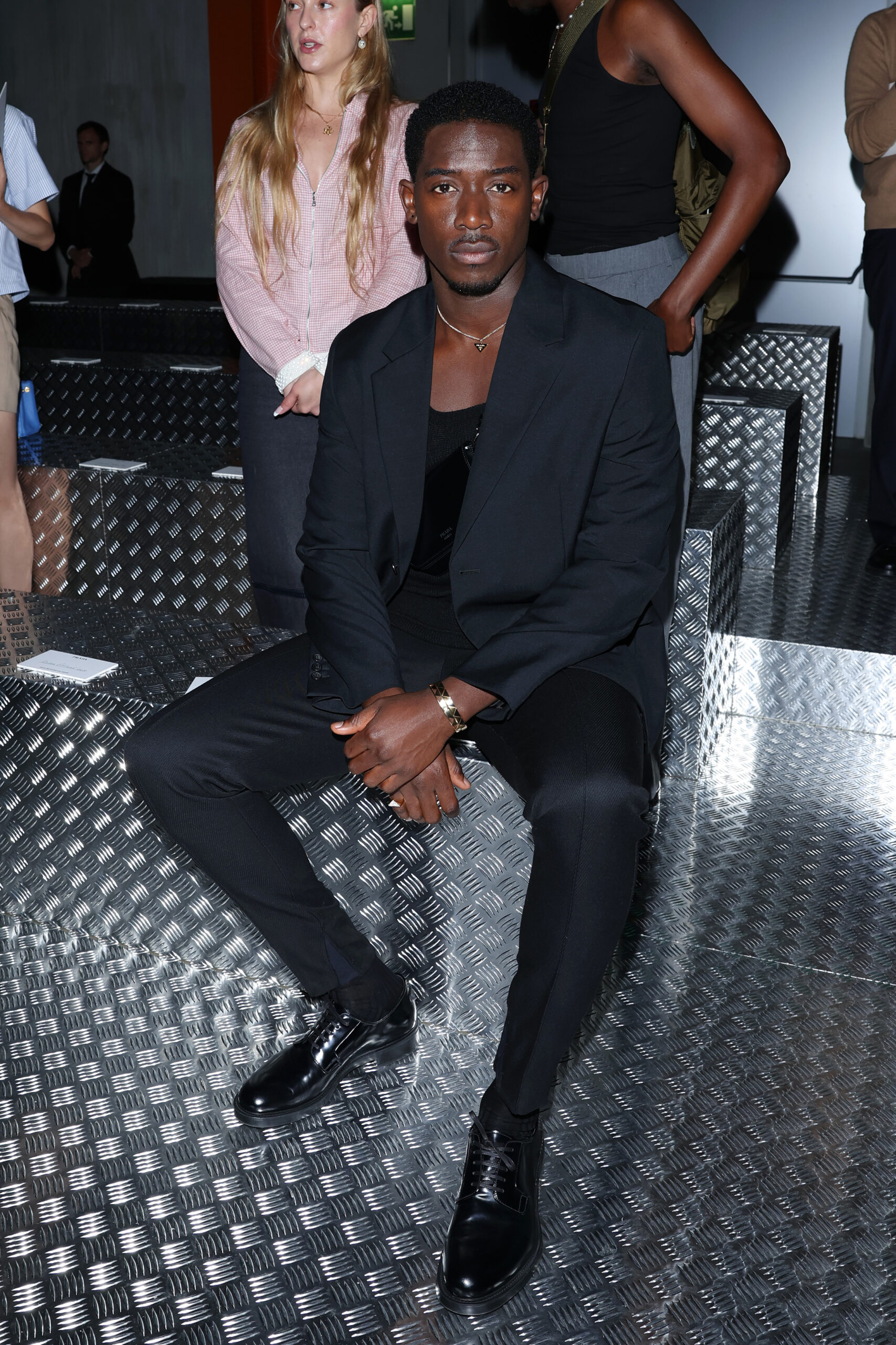 MILAN, ITALY - JUNE 18: Damson Idris attends the Prada Spring/Summer 2024 Menswear Fashion Show during the Milan Men's Fashion Week F/W 2023 - 2024 at Fondazione Prada on June 18, 2023 in Milan, Italy. (Photo by Jacopo M. Raule/Getty Images for Prada)