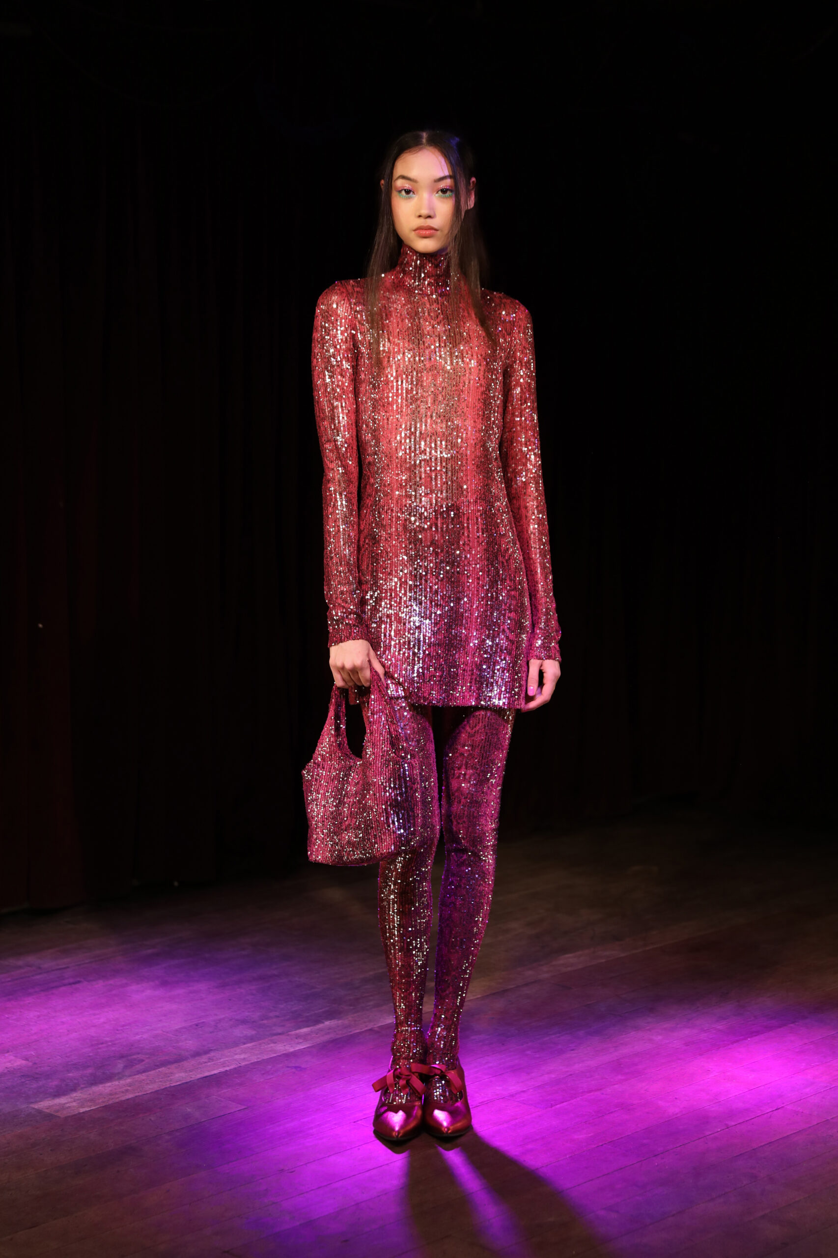 Anna Sui Purple Metallic Dress