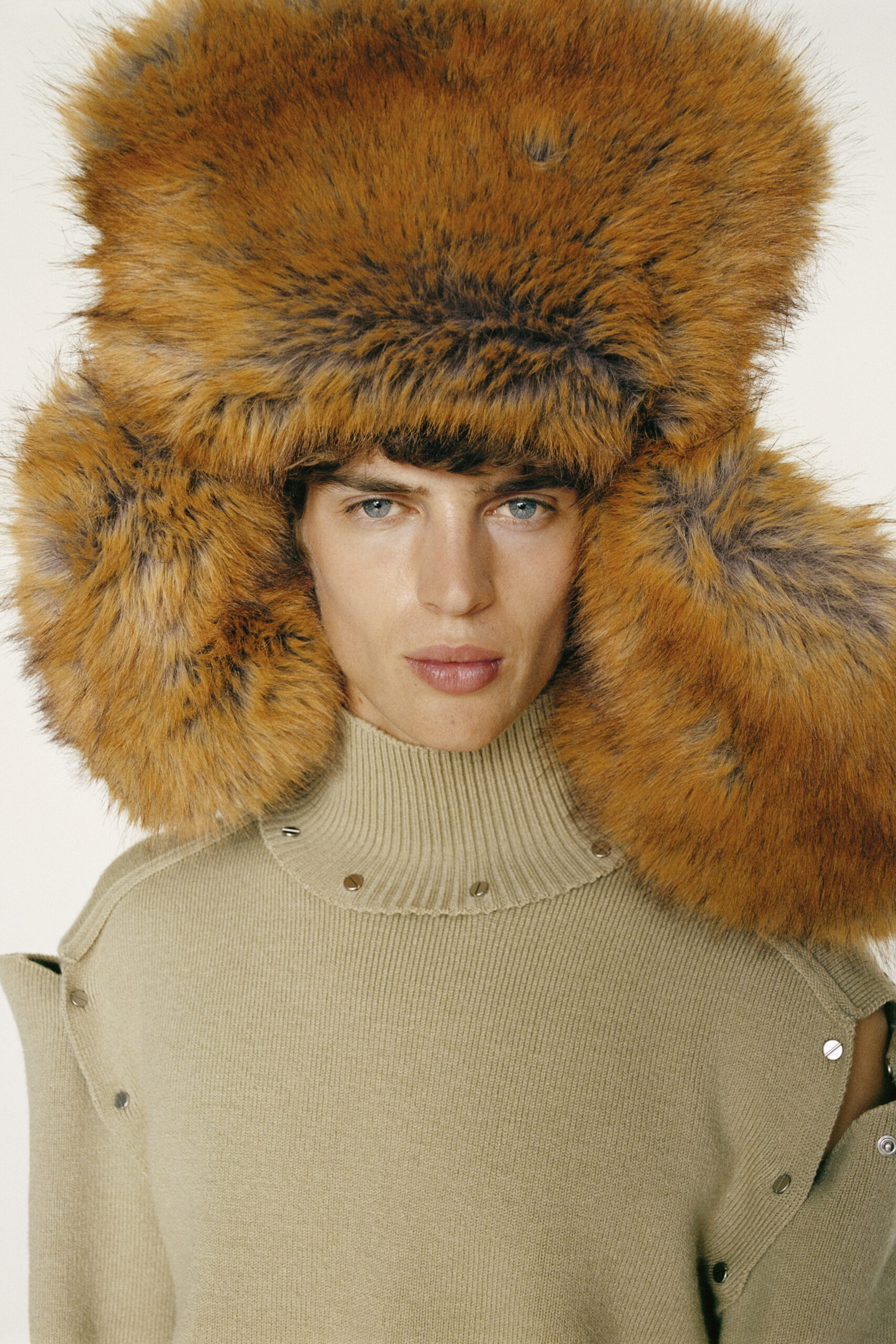 BURBERRY Faux Fur Trapper Hat for Men