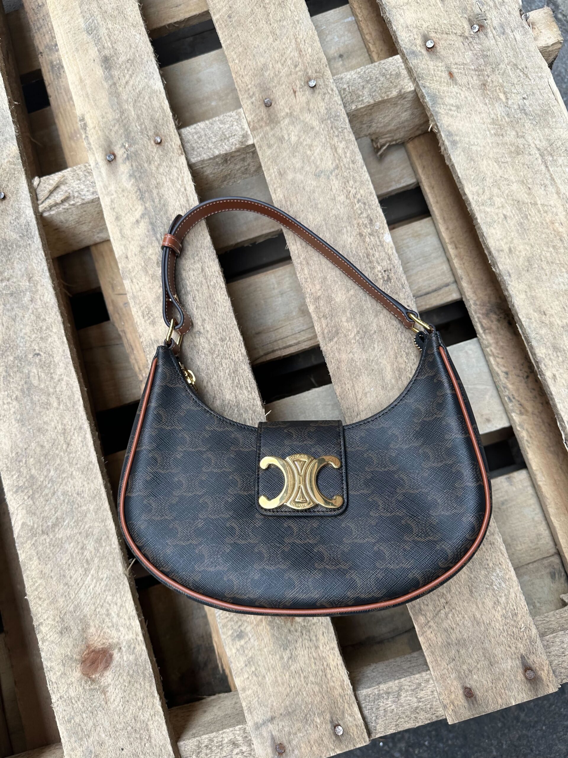 Celine Ava Triomphe Shoulder Bag