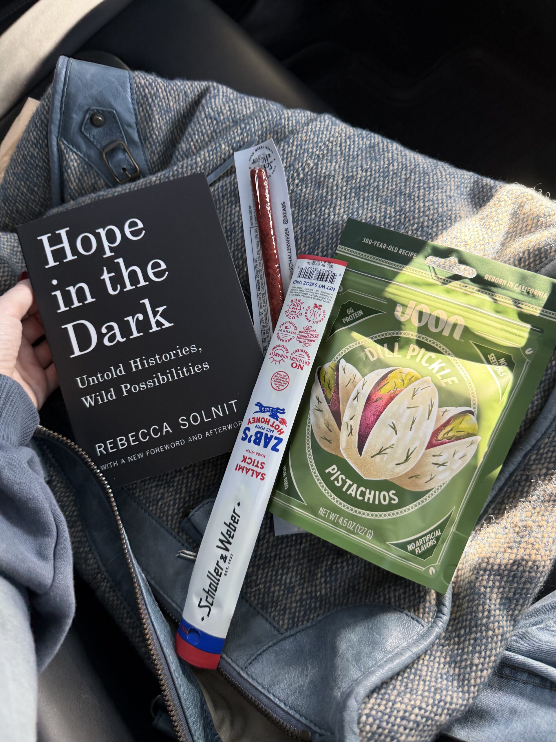 Snacks on Blondshell's lap.