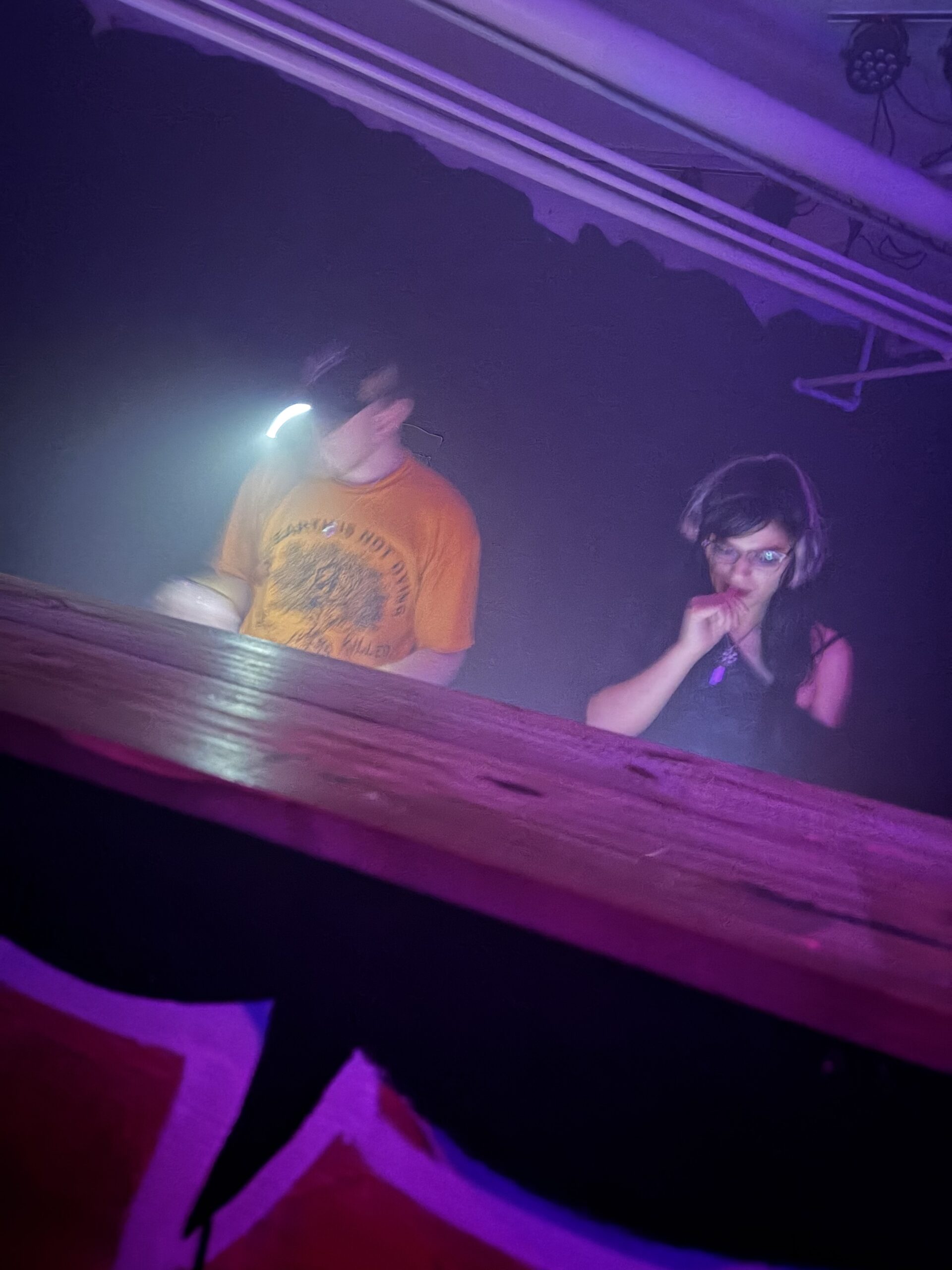 Underscores performing a DJ set.