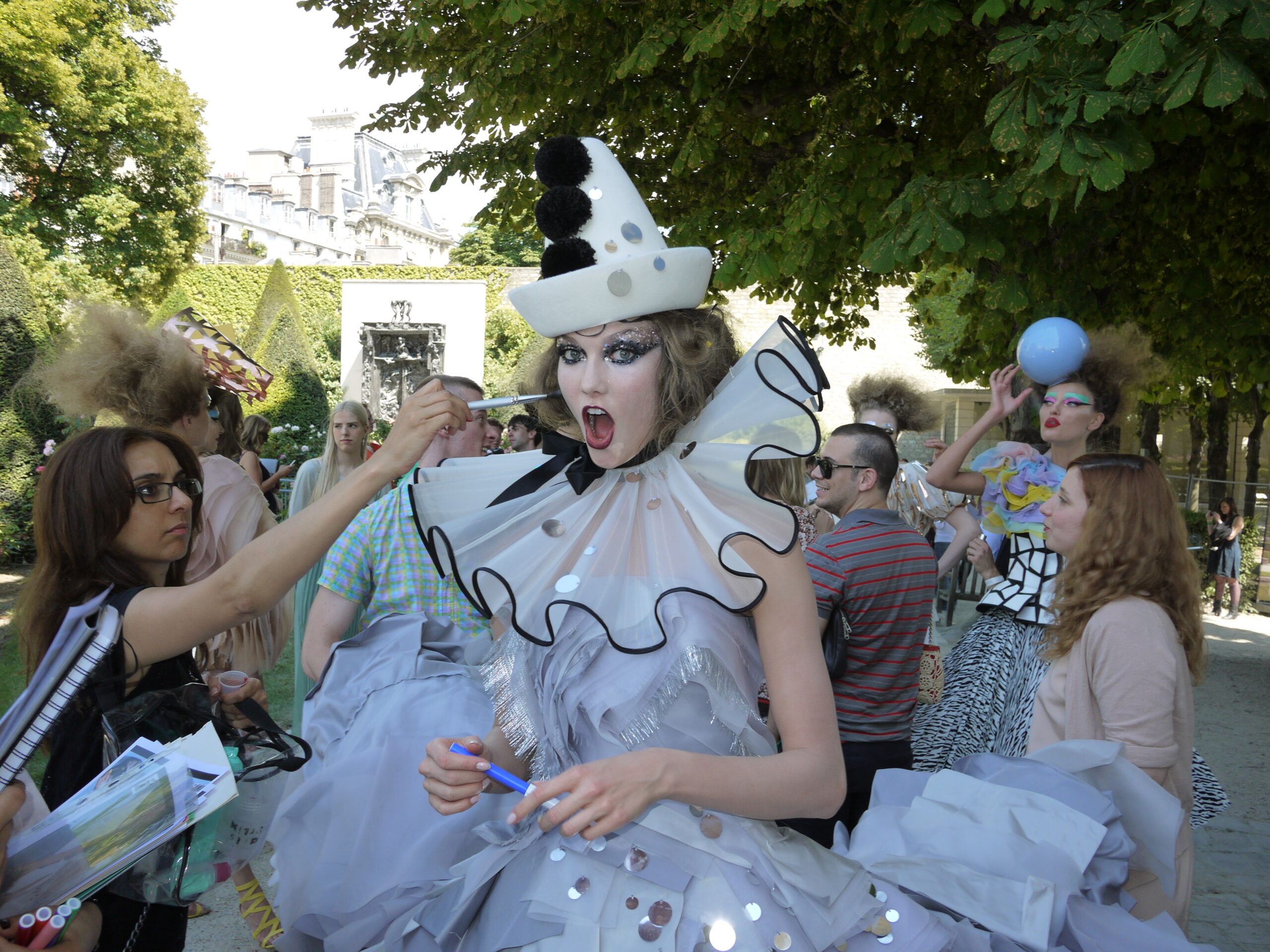 Karle Kloss dressed as a clown