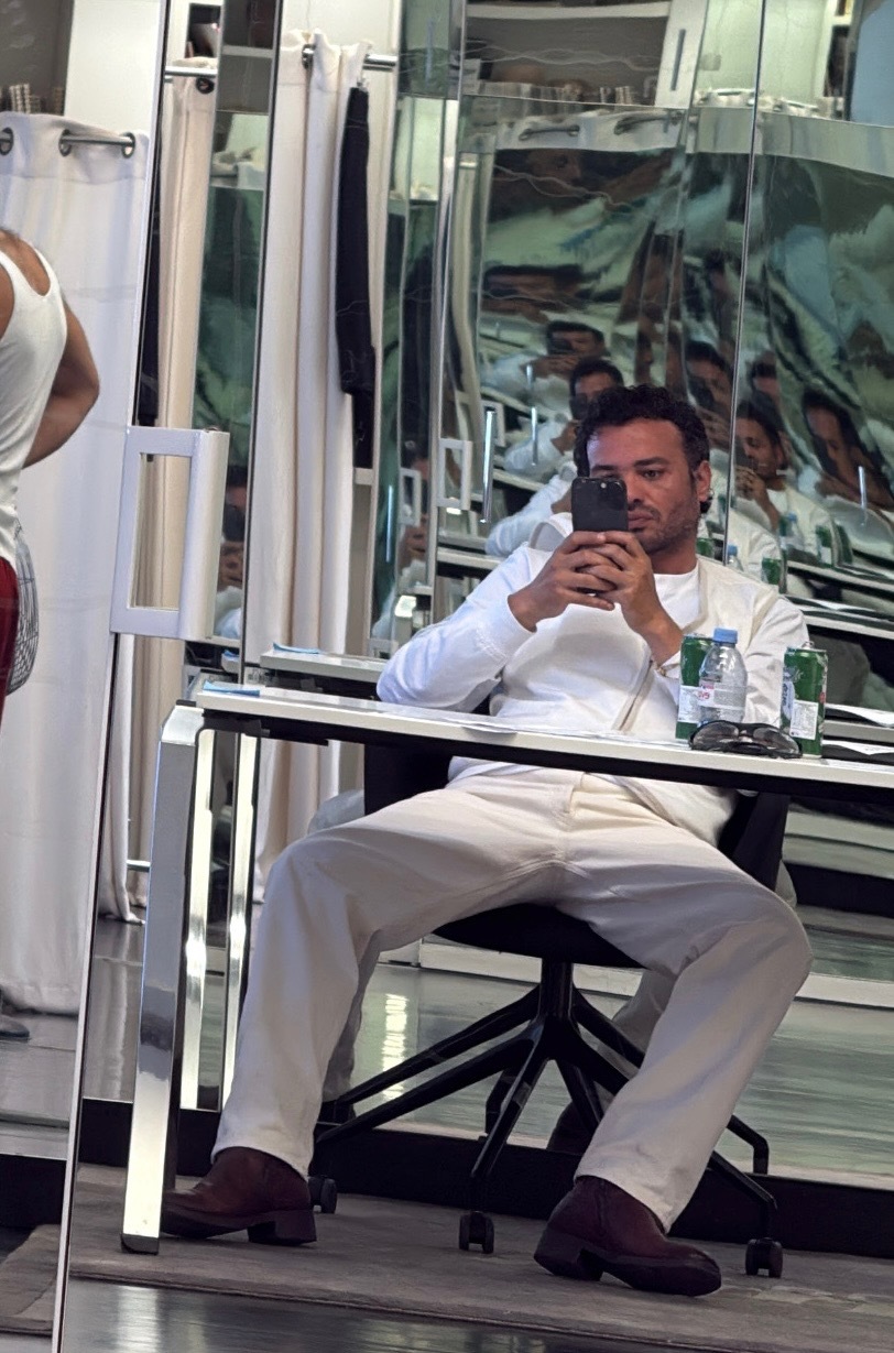 Duran Lantink in a mirror selfie
