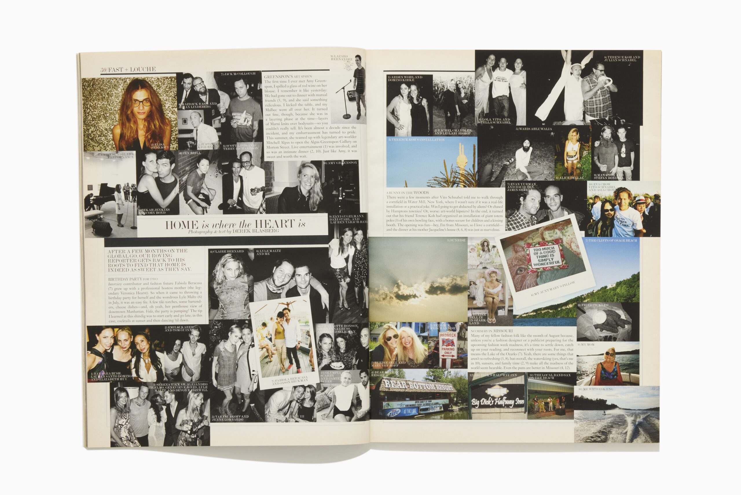 Derek Blasberg's column Fast + Louche in Interview magazine