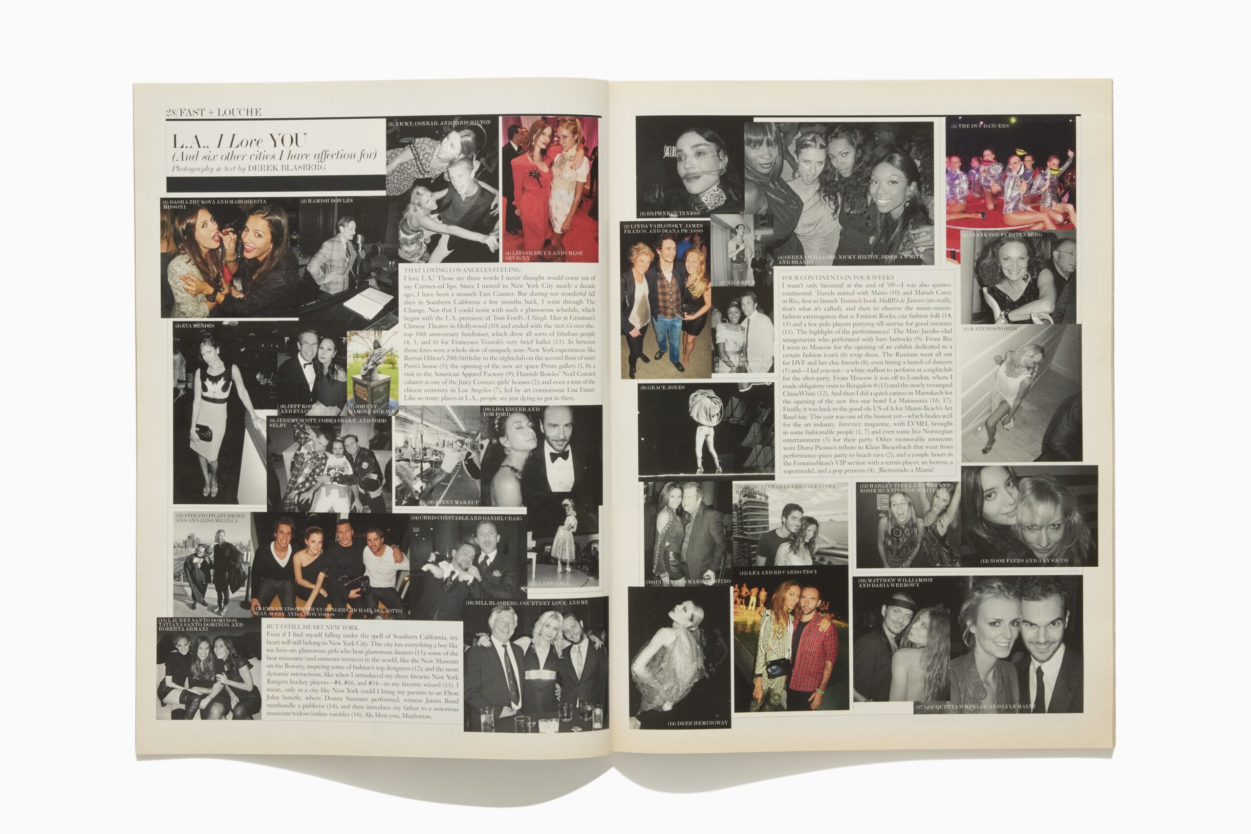 Derek Blasberg's column Fast + Louche in Interview magazine
