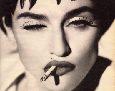 Madonna smoking a cigarette by Herb Ritts