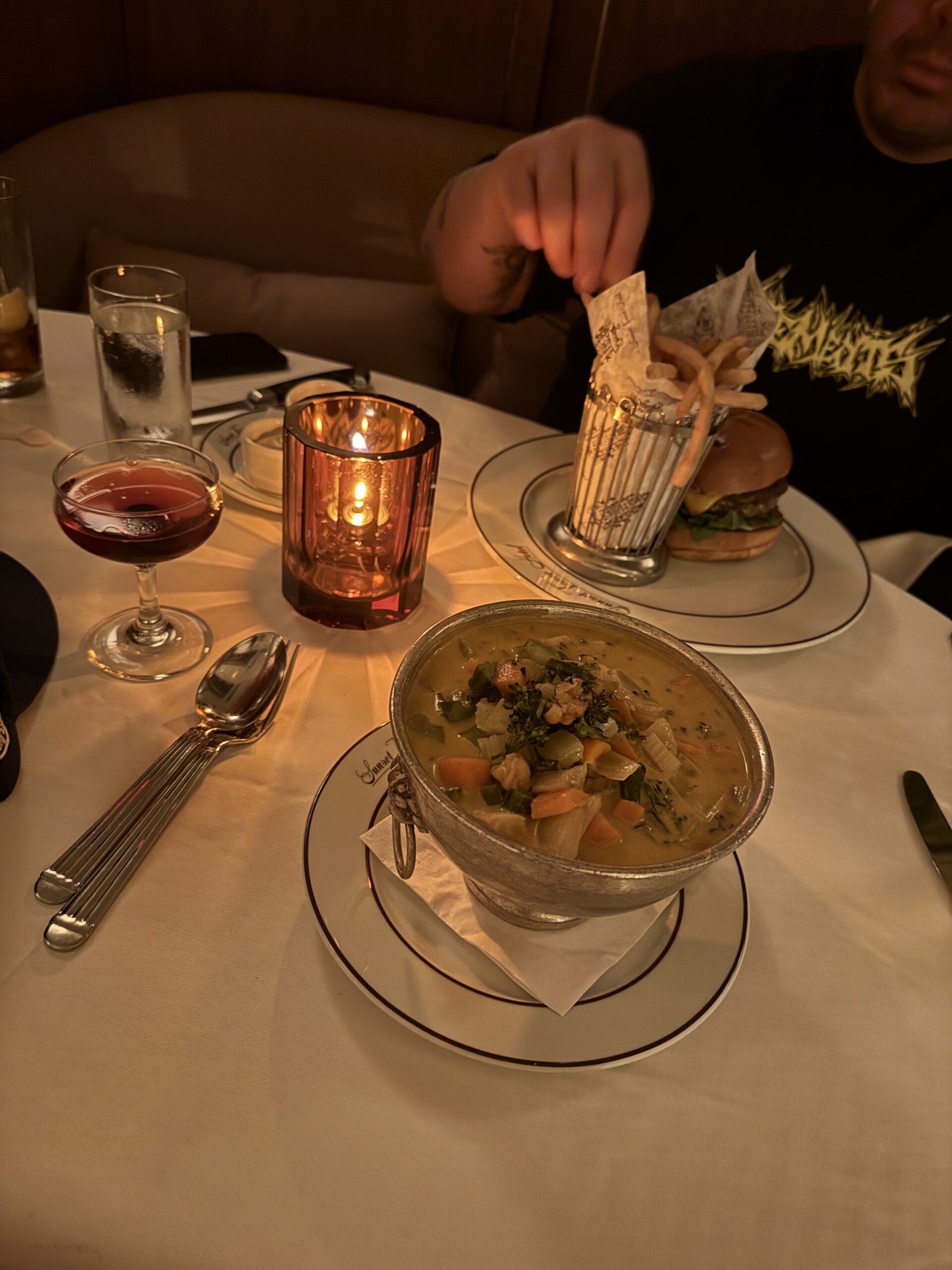 Sunset Tower food.