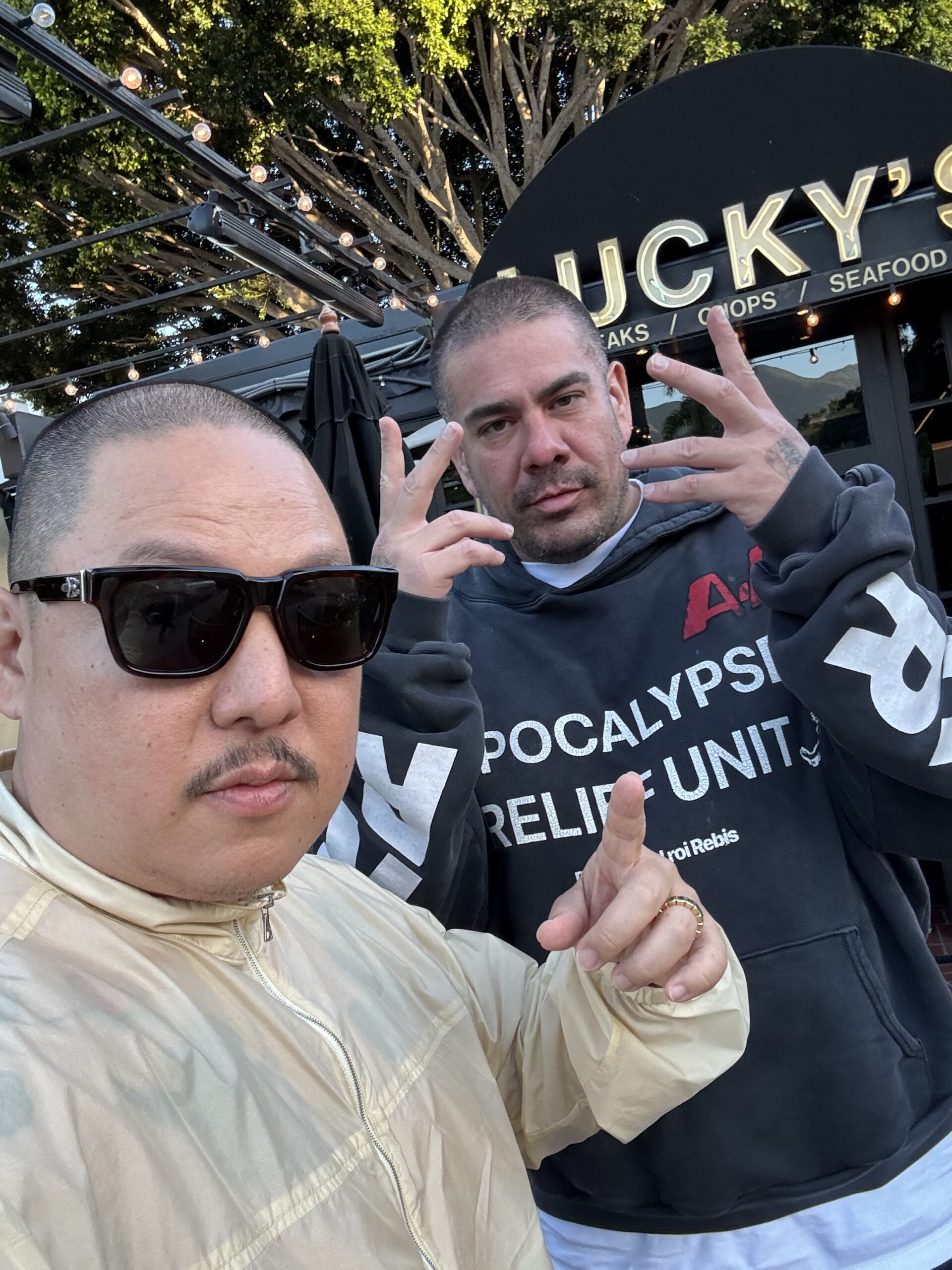 A selfie of Eddie Huang with Ray.